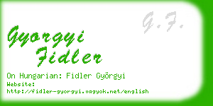 gyorgyi fidler business card